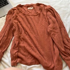 Madewell Orange Long sleeve sweater MEDIUM